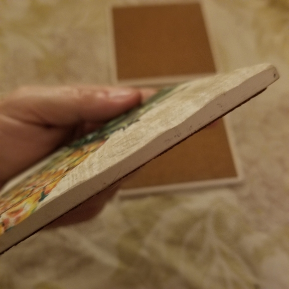 Set of 4 absorbant stone coasters, pineapple design - Picture 5 of 7